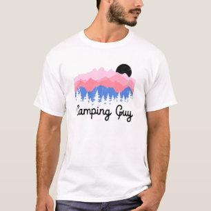 Camiseta Camping Guy Retro Montañas Senderismo Campin al ai