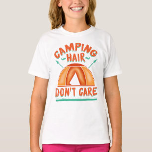 Camiseta Camping Hair no se preocupa por las divertidas vac