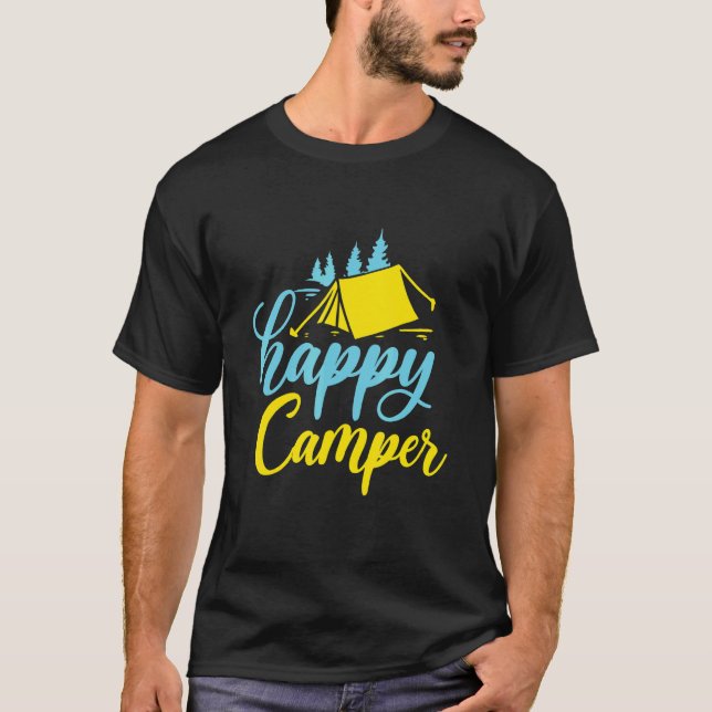 Camiseta Camping Happy Camper Outdoor (Anverso)