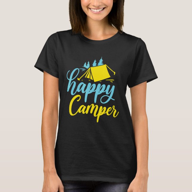 Camiseta Camping Happy Camper Outdoor (Anverso)