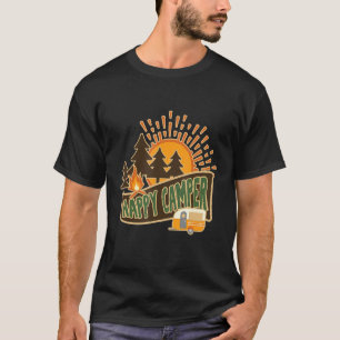 Camiseta Camping Happy Campfire Campground Camper Motorhome