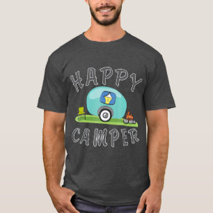 Camiseta Camping Happy Camping Trailer Camiler Camper