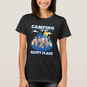 Camiseta Camping Happy Campsite Camper Forest Wander Vacati