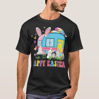 Camiseta Camping Happy Easter School Bus Driver Camper Bunn