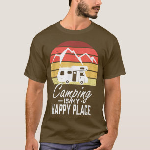 Camiseta Camping Happy Place Camper Holiday Motorhome Carav