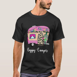 Camiseta Camping Happy Summer Camp Leopard Glamping Hike