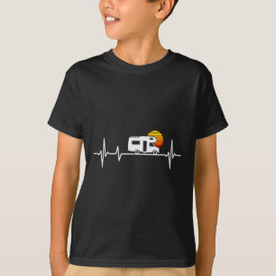 Camiseta Camping Heartbeat Rv Caravana Autocaravana 