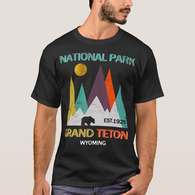 Camiseta Camping Hikin en el parque nacional estadounidense (Anverso)