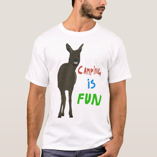 Camiseta Camping Hiking Forest Art (Anverso)