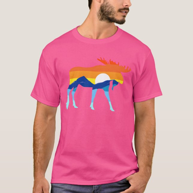 Camiseta Camping Hiking Retro Mountains Outrs Camp Moose gi (Anverso)