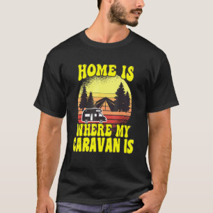 Camiseta Camping Home Es Donde Mi Caravana Es Camper