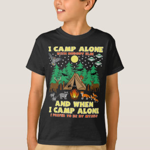 Camiseta CAMPING-I CAMP SOLO, Gracioso camping con criatura