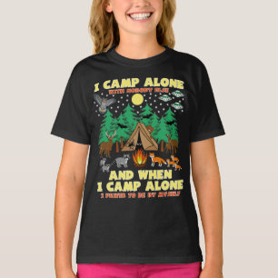Camiseta CAMPING-I CAMP SOLO, Gracioso camping con criatura