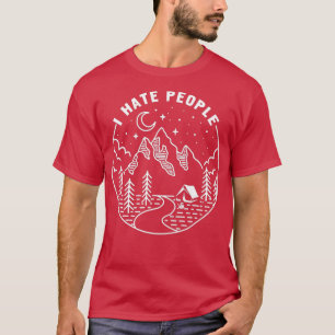 Camiseta Camping I Hate People Mountain Camping Avers Gif