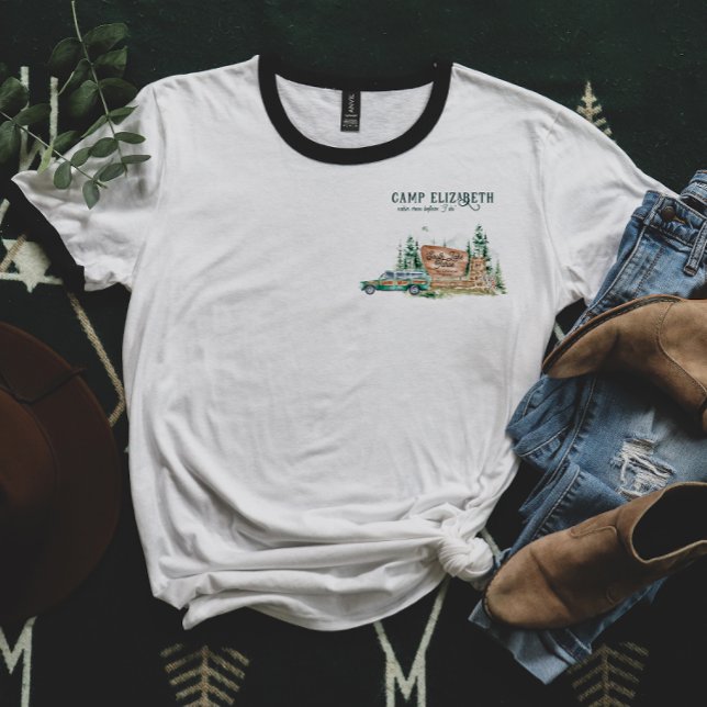 Camiseta Camping ilustrado | Soltera de soltería (Subido por el creador)