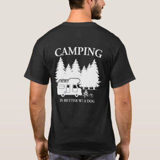 Camiseta Camping Is Better With A Dog Cute Outdoor Advent