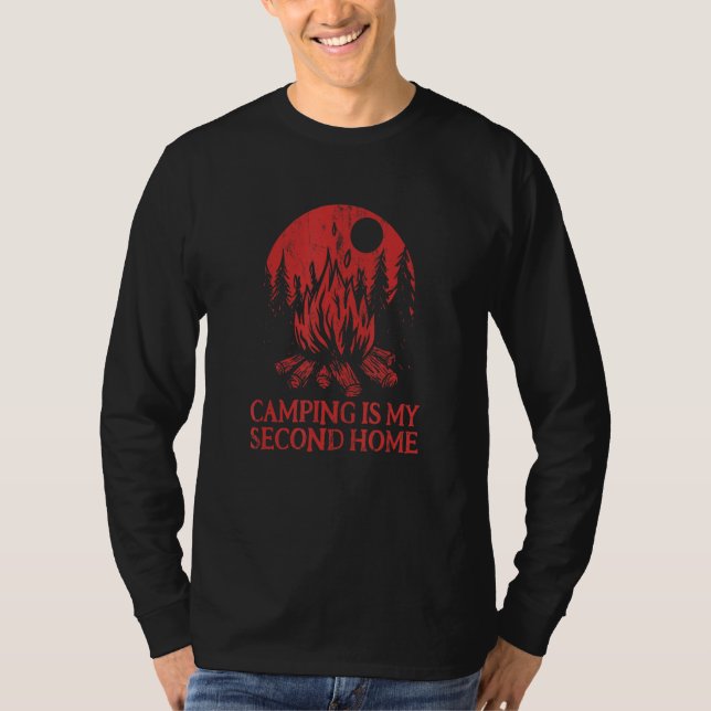 Camiseta Camping Is My Second Home Camper Sayings Camp Quot (Anverso)