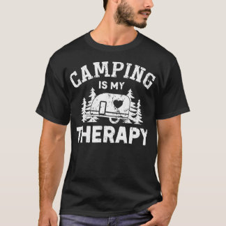 Camiseta Camping Is My Therapy  Funny Camping Men  Women Gi