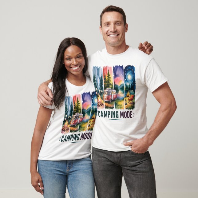Camiseta Camping Journey Through Day Night (Unisexo)