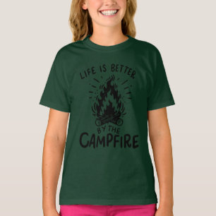 Camiseta Camping - La vida es mejor en la fogata