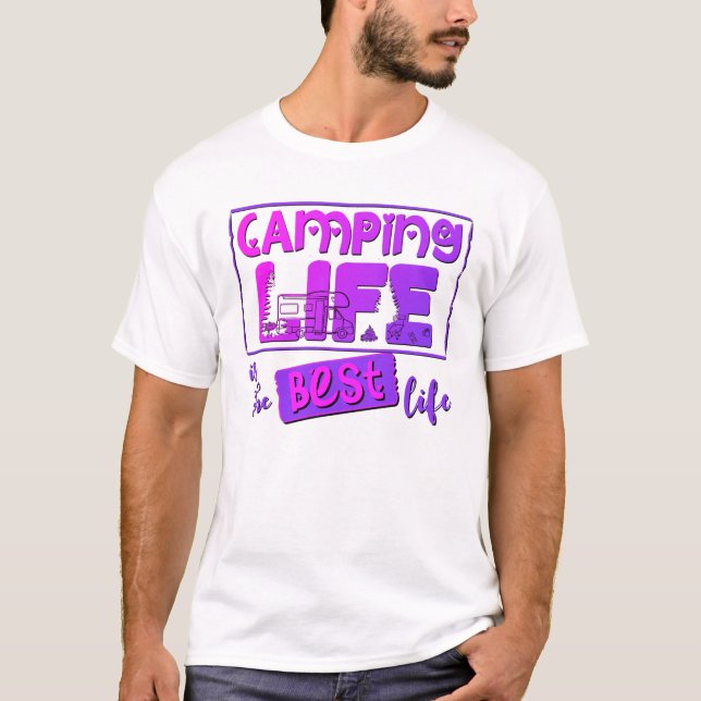 Camiseta Camping Leben ist das beste Leben (Anverso)