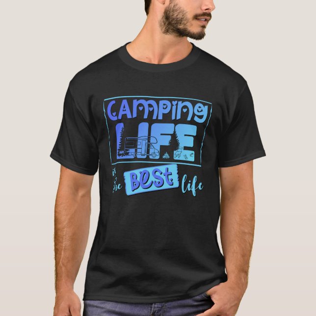 Camiseta Camping Leben ist das beste Leben (Anverso)