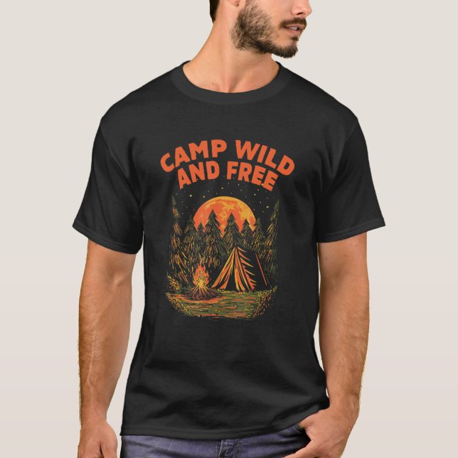 Camiseta Camping libre y camping libre Camper Camper Sender (Anverso)