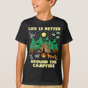 Camiseta CAMPING-LIFE ES MEJOR, Gracioso Camping Con Critte