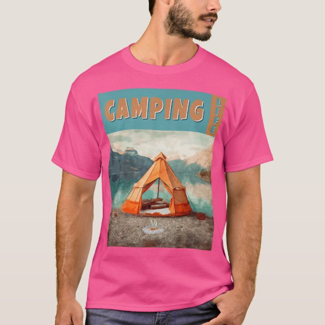 Camiseta Camping Life For Life Camper Fuuny Camping Partner (Anverso)