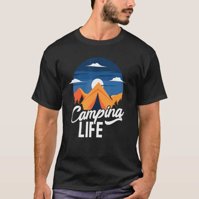 Camiseta Camping Life Senderismo (Anverso)