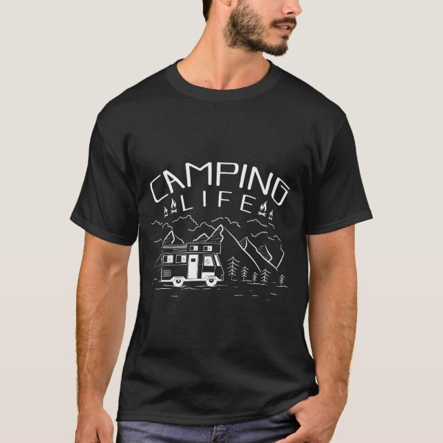 Camiseta Camping Life Wilderness Nature Outr Campfire girl (Anverso)