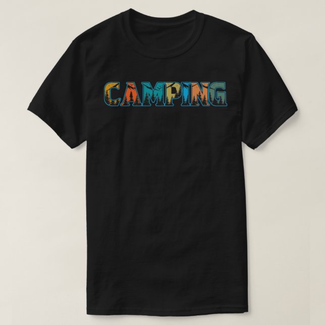 Camiseta camping Logoype Vintage Mountain Adventure (Diseño del anverso)