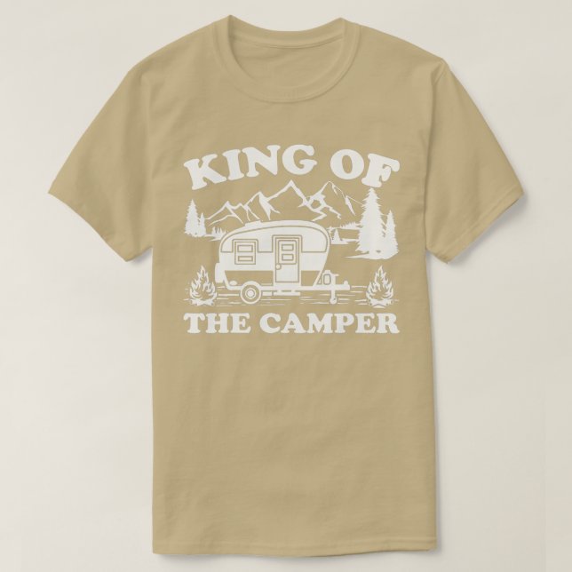 Camiseta Camping Lover Camper Van King Of The Camper (Diseño del anverso)