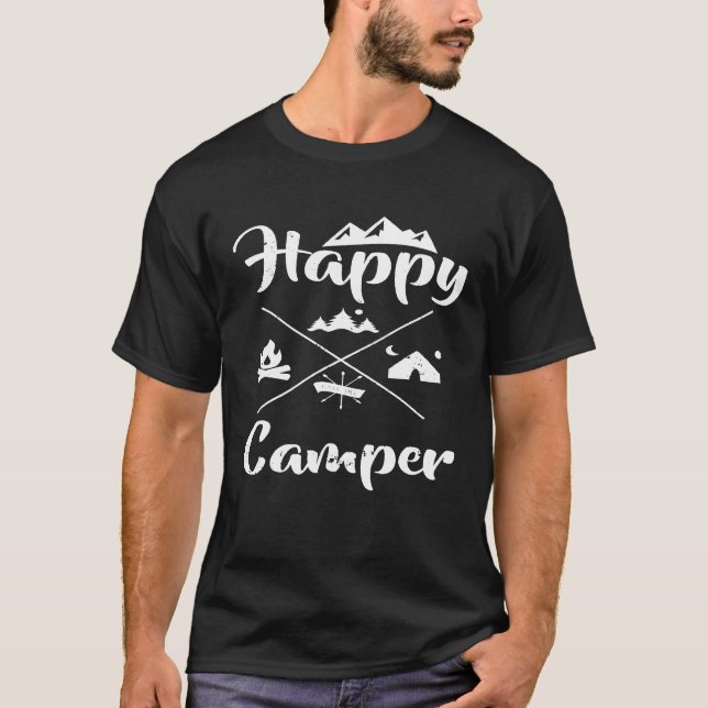 Camiseta Camping Lover Funny Happy Camper Appartal (Anverso)