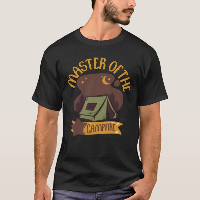 Camiseta Camping Master Ofhe Campfire Dad Camper Dad Summ f (Anverso)