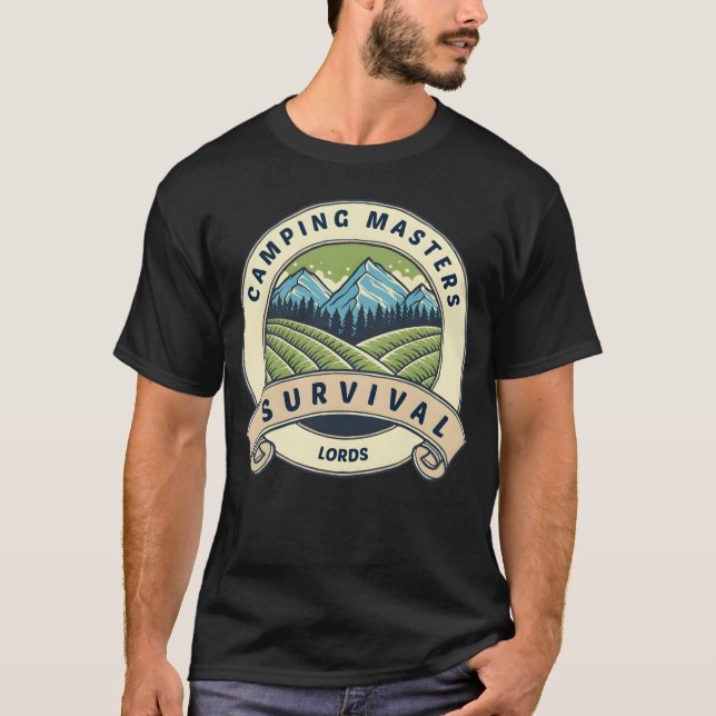 Camiseta Camping Masters Survival Lords vintage (Anverso)