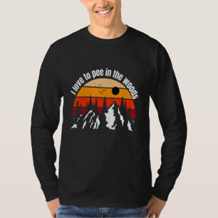 Camiseta Camping Me Encanta A Pee En Los Campistas De Woods