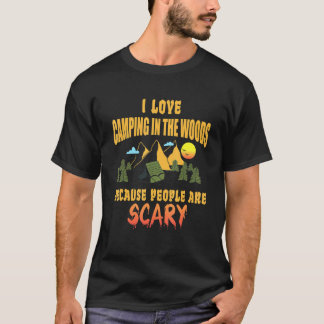 Camiseta Camping Me encanta acampar en el bosque la gente e