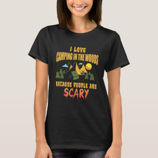 Camiseta Camping Me encanta acampar en el bosque la gente e