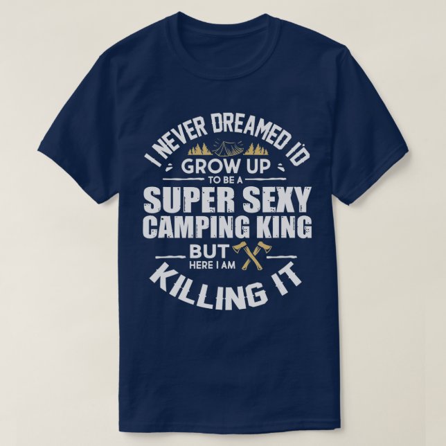 Camiseta Camping Men Camper RV Camping Vacaciones Camping D (Diseño del anverso)