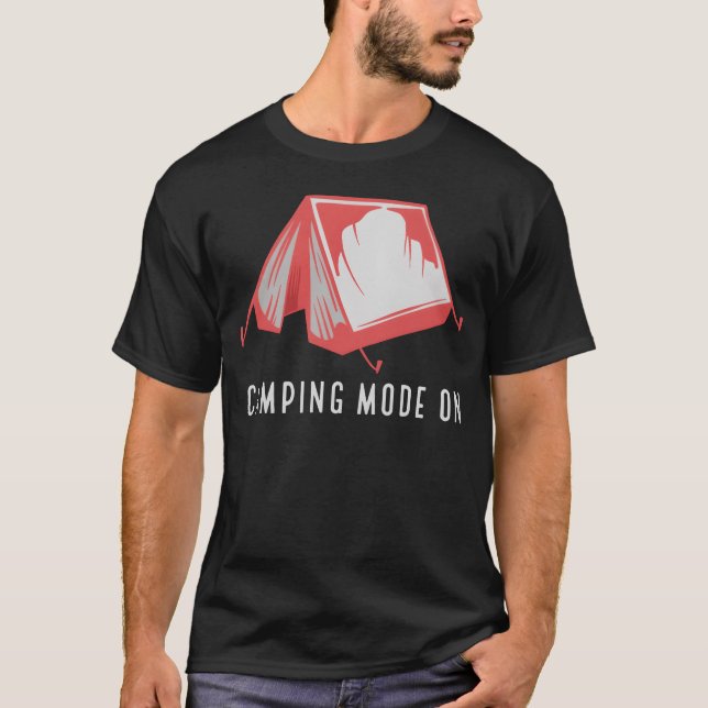 Camiseta Camping Mode On girl (Anverso)