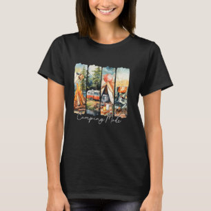 Camiseta Camping Modo Retro Verano al aire libre Camping