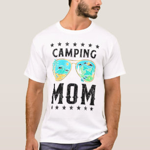 Camiseta Camping Mom Retro Gráfico al aire libre Tee Happy 
