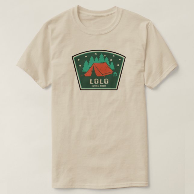 Camiseta Camping Montana (Diseño del anverso)