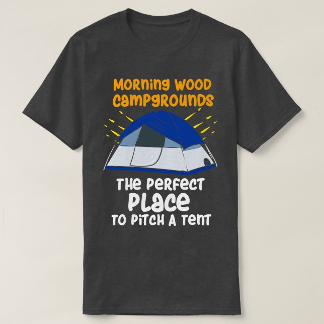 Camiseta Camping Morning Wood Campgrounds (Diseño del anverso)