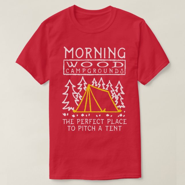 Camiseta Camping Morning Wood Campgrounds 1 (Diseño del anverso)