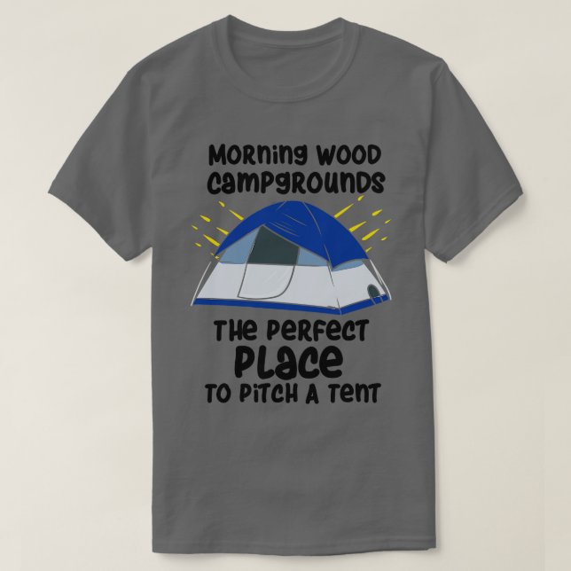 Camiseta Camping Morning Wood Campgrounds 2 (Diseño del anverso)