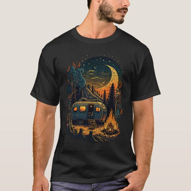 Camiseta Camping  Motorhome RV Outdoor Nature Vibes (Anverso)