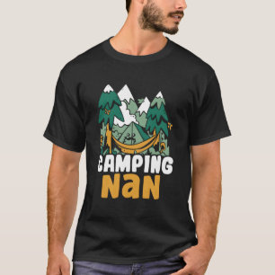 Camiseta Camping Nan Campsite Hobby Camper Camp Abuela Gra