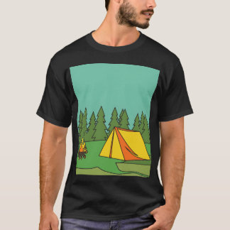 Camiseta Camping Naturaleza Vintage familia